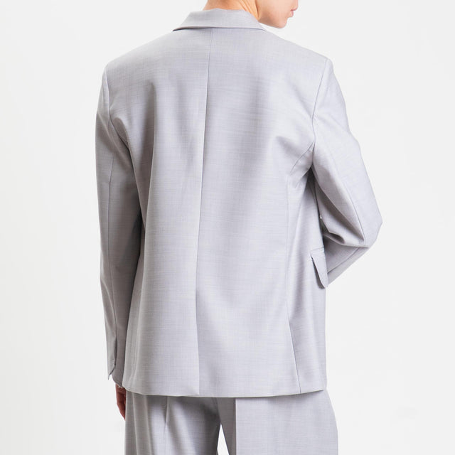 Vicolo-Giacca un bottone taglio vivo spacco dietro - grigio medio melange