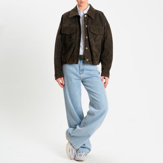 Vicolo-Bomber 100% genuine leather - militare