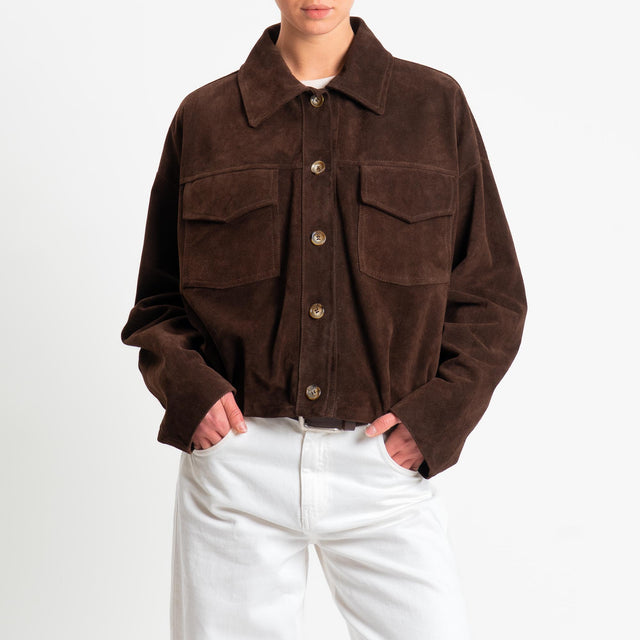 Vicolo-Bomber 100% genuine leather - moro