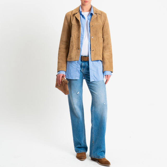 Vicolo-Giacca 100% genuine leather - camel