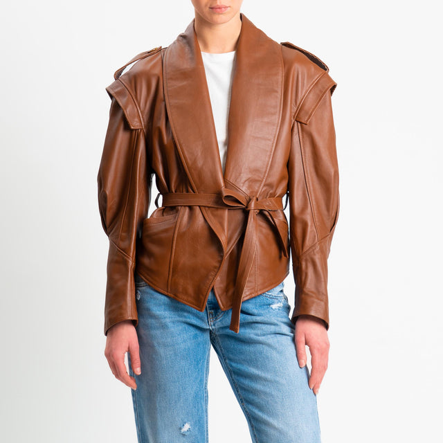 Vicolo-Giacca nappa genuine leather - cuoio