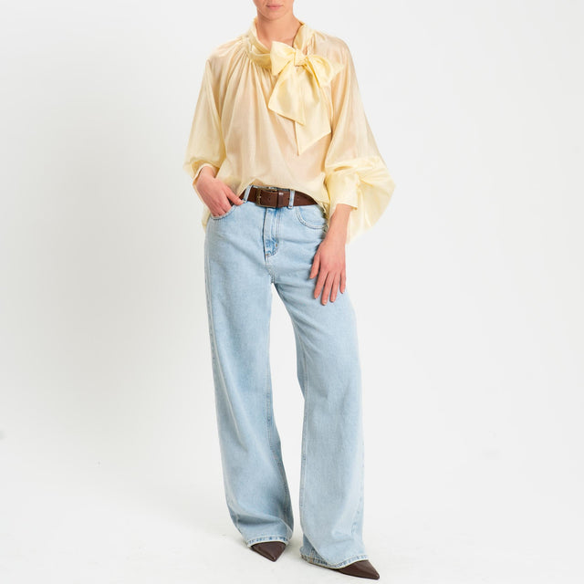 Vicolo-Blusa mussola lyocell manica palloncino - yellow
