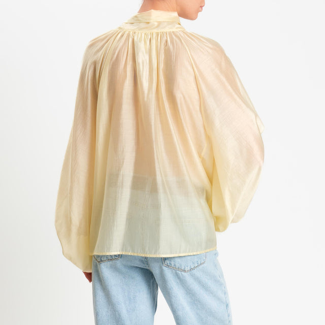 Vicolo-Blusa mussola lyocell manica palloncino - yellow