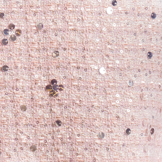 Vicolo-Giacca bouclé con paillettes - rosa