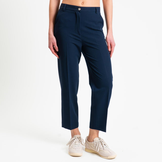 Vicolo-Pantalone con elastico dietro - blu