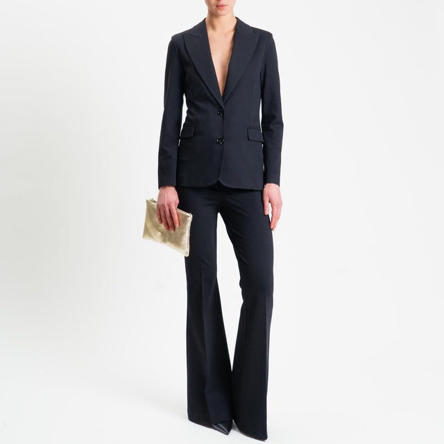 Vicolo-Pantalone bootcut punto milano - nero