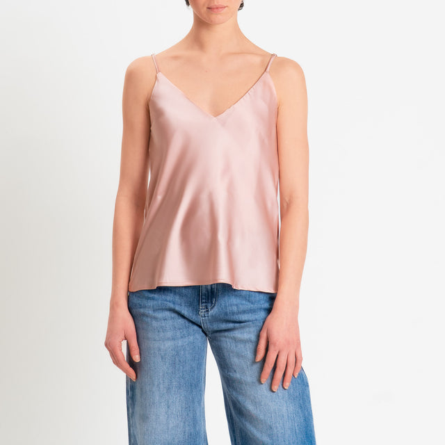 Vicolo-Top satin bretelle regolabili - rosa