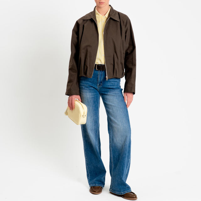 Vicolo-Giacca bomber con pinces - moro