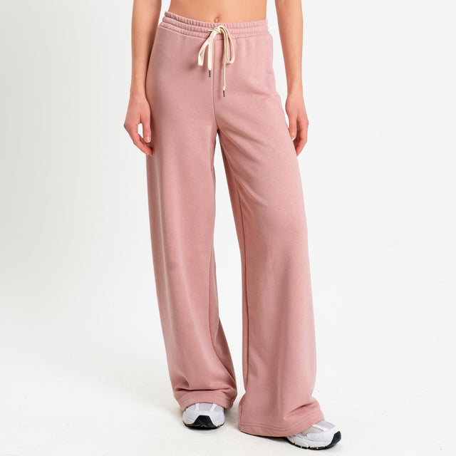 Vicolo-Pantalone in felpa con coulisse - rosa