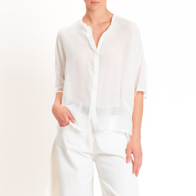 Vicolo-Camicia mussola collo coreana - panna