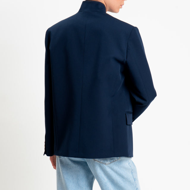 Vicolo-Giacca chiusura asimmetrica - Blu