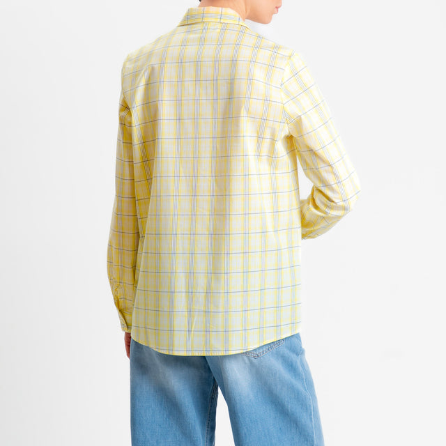 Vicolo-Camicia check - giallo/bianco