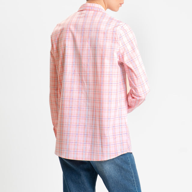 Vicolo-Camicia check - rosa/bianco