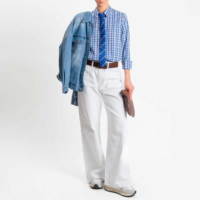 Vicolo-Camicia check con cravatta - blu/bianco/royal