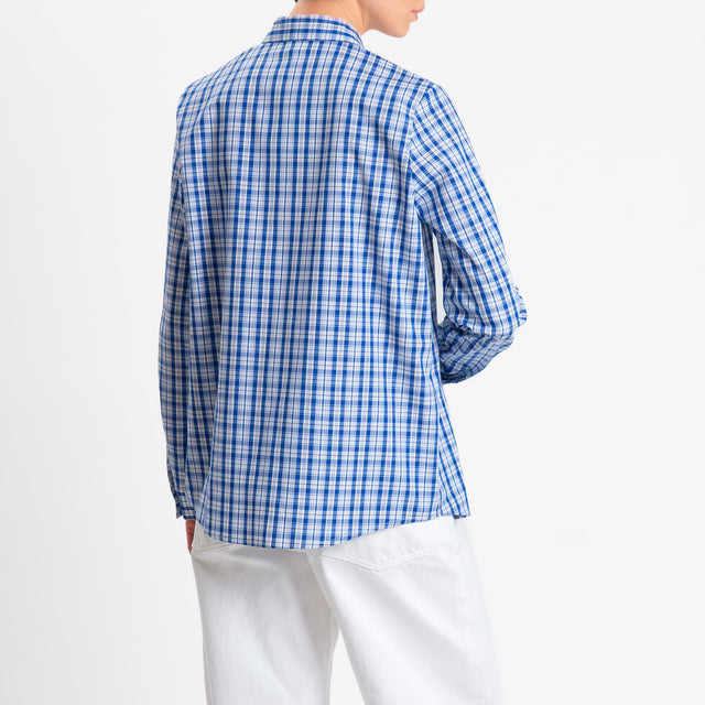 Vicolo-Camicia check con cravatta - blu/bianco/royal