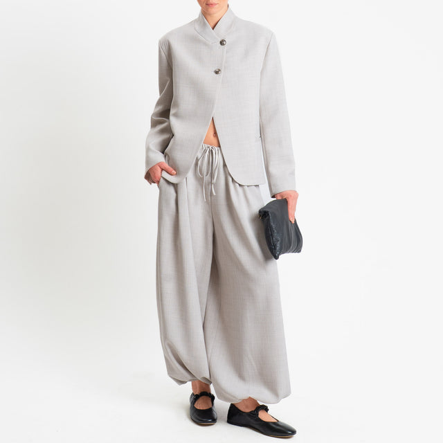 Vicolo-Pantalone elastico in vita con coulisse - sand melange