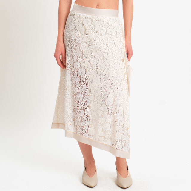 Vicolo-Gonna chiusura portafoglio in pizzo - burro