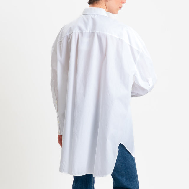 Vicolo-Camicia oversize in cotone - bianco