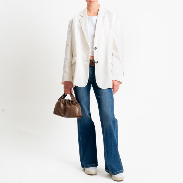 Vicolo-Giacca oversize spacchi laterali - burro