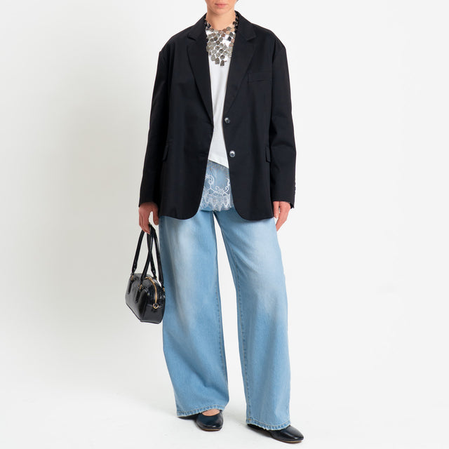 Vicolo-Giacca oversize spacchi laterali - nero