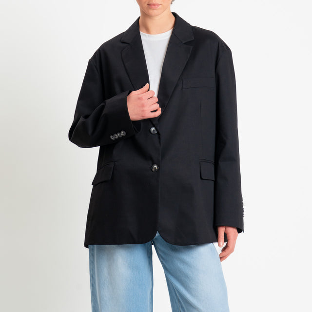Vicolo-Giacca oversize spacchi laterali - nero
