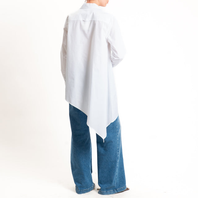 Vicolo-Camicia over asimmetrica - bianco