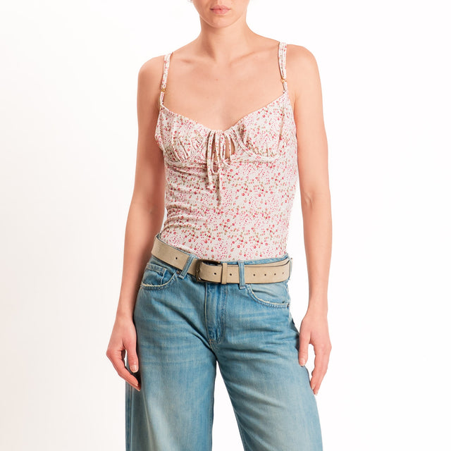 Vicolo-Body fantasia provenzale - burro/cherry/verde