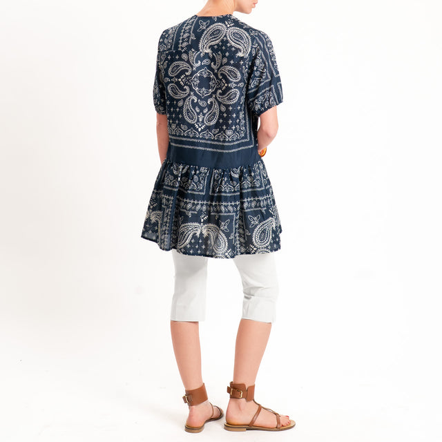 Vicolo-Abito fantasia bandana - blu