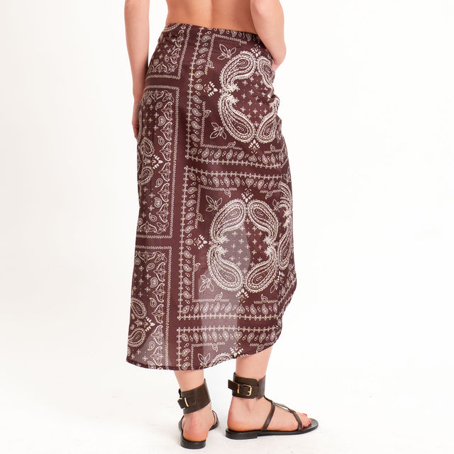 Vicolo-Gonna portafoglio fantasia bandana - bordeaux