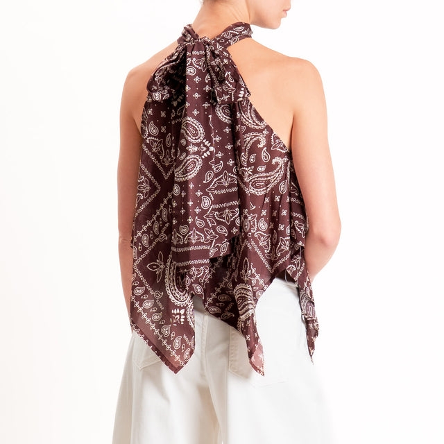 Vicolo-Top fantasia bandana - Bordeaux
