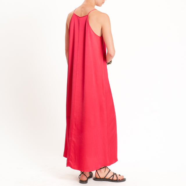 Vicolo-Abito vogatore in satin - corallo