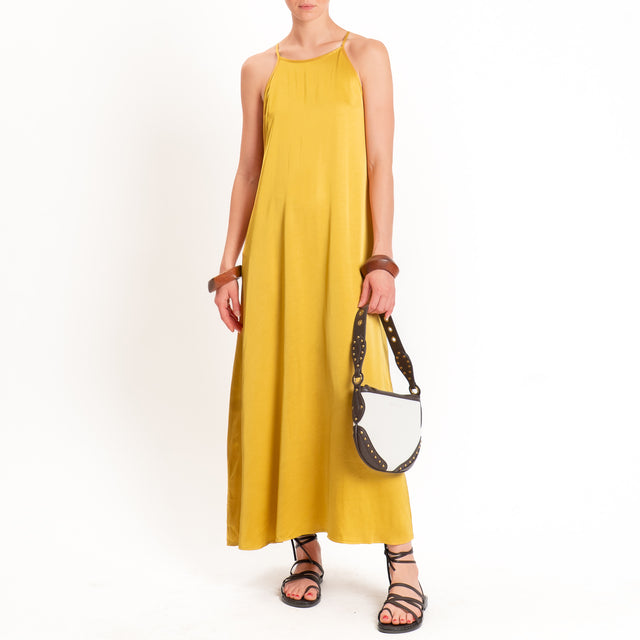 Vicolo-Abito vogatore in satin - Senape