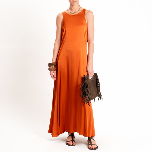Vicolo-Abito vogatore in satin - papaya