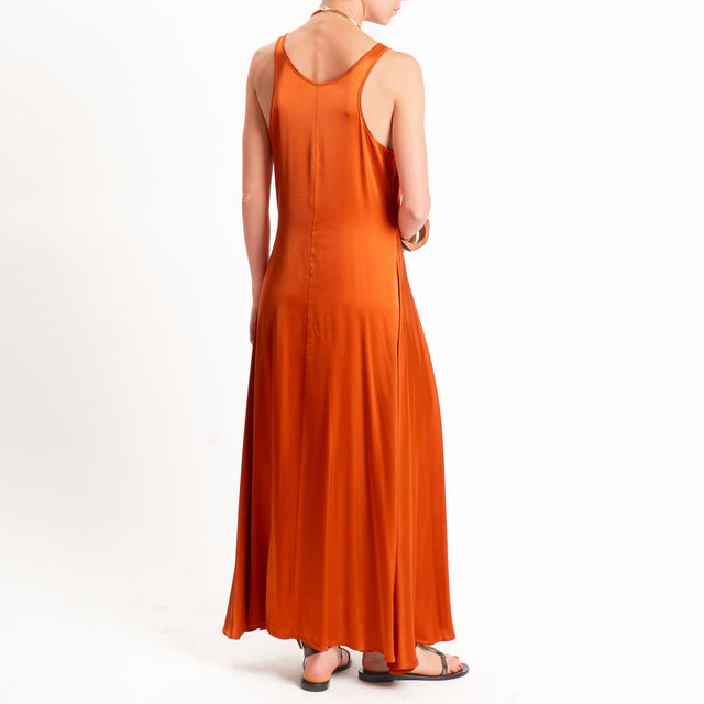 Vicolo-Abito vogatore in satin - papaya