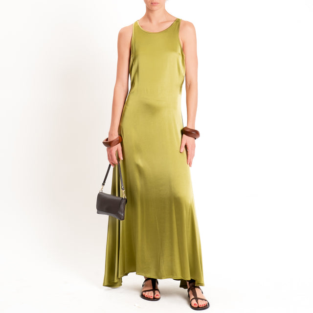 Vicolo-Abito vogatore in satin - pistacchio