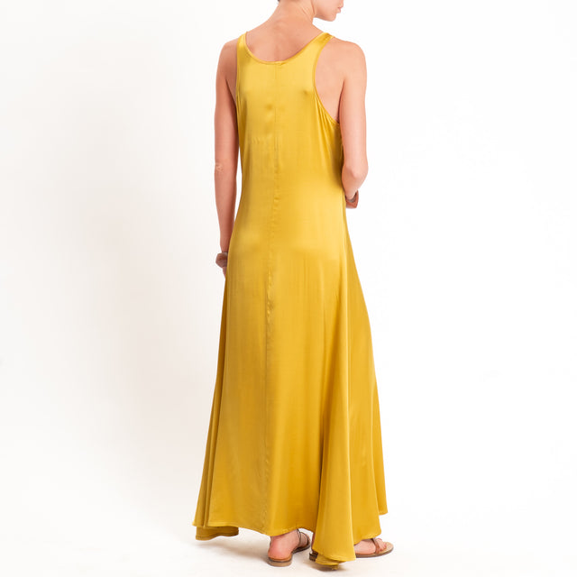 Vicolo-Abito vogatore in satin - Senape
