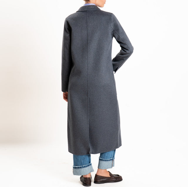 Vicolo-Cappotto HAND MADE MISTO LANA spacco dietro - antracite