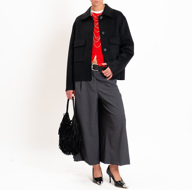 Vicolo-Giacca HAND MADE con tasche - nero