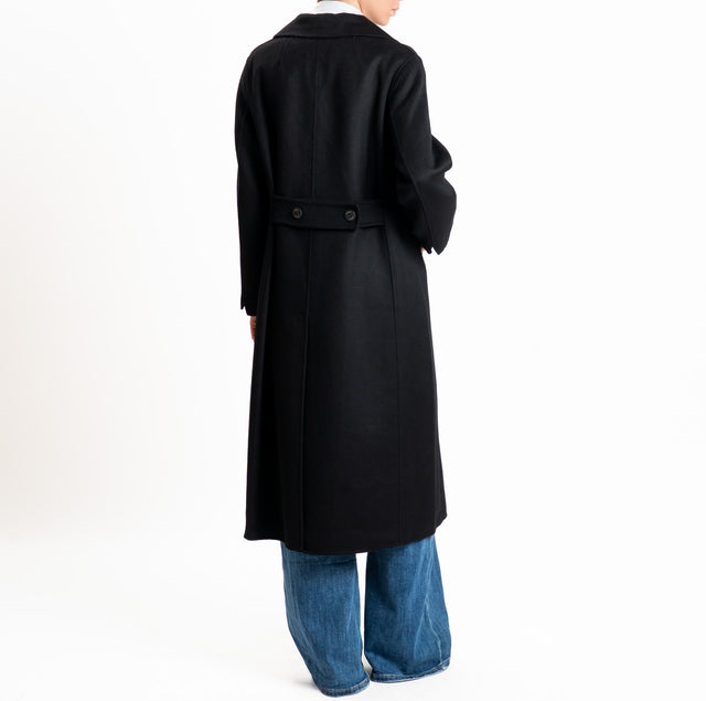 Vicolo-Cappotto HAND MADE MISTO LANA doppiopetto - Nero