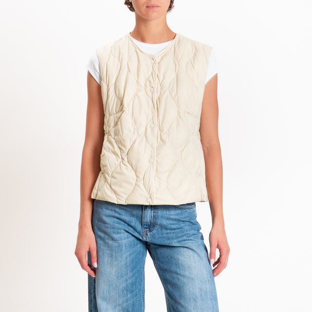 Vicolo-Gilet trapuntato 100 grammi - gesso