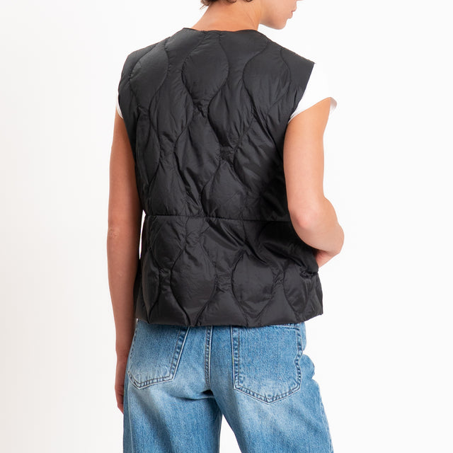 Vicolo-Gilet trapuntato 100 grammi - nero