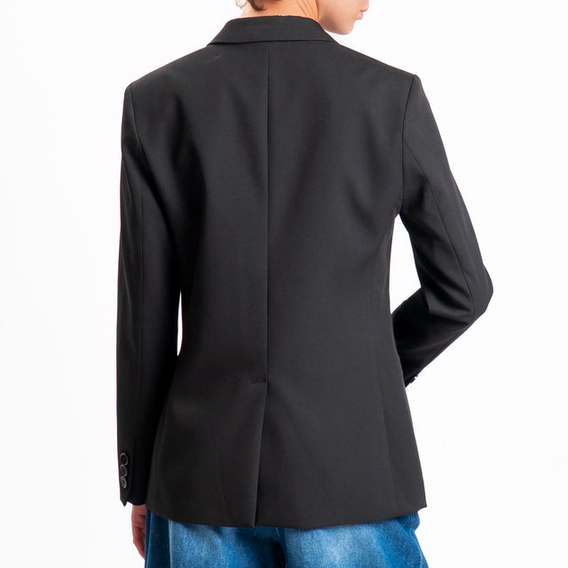 Vicolo-Giacca con spalline e spacco dietro regular fit - nero