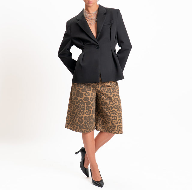 Vicolo-Giacca blazer con riprese laterali - nero