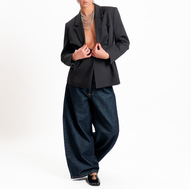 Vicolo-Giacca blazer con riprese laterali - nero