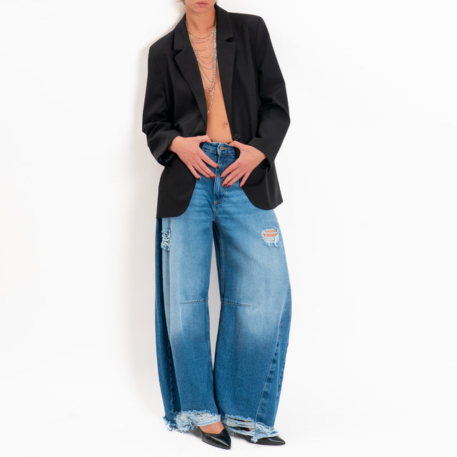 Vicolo-Giacca oversize un bottone - nero