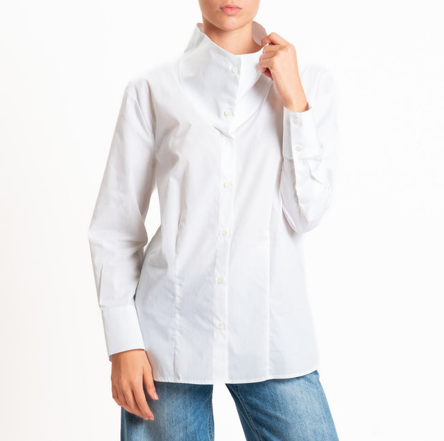 Vicolo-Camicia collo montato - bianco