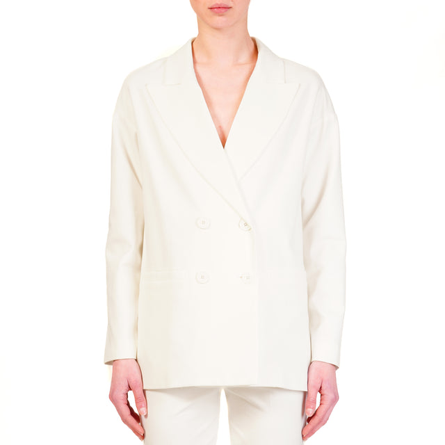Chaqueta cruzada Vicolo punto Milán - leche