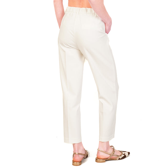 Pantalón de punto Vicolo-Milano con espalda elástica - leche