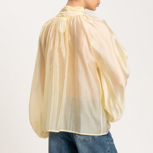 Vicolo-Camicia mussola manica ampia - giallo