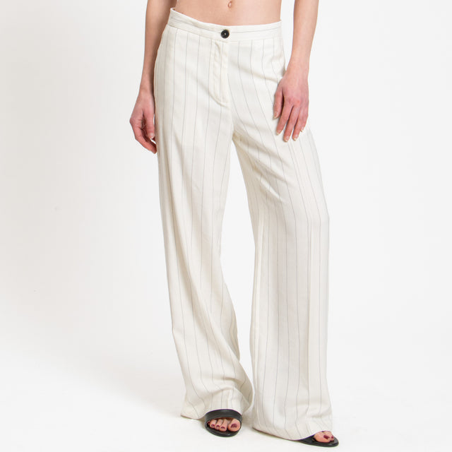 Vicolo-Pantalone gessato - burro